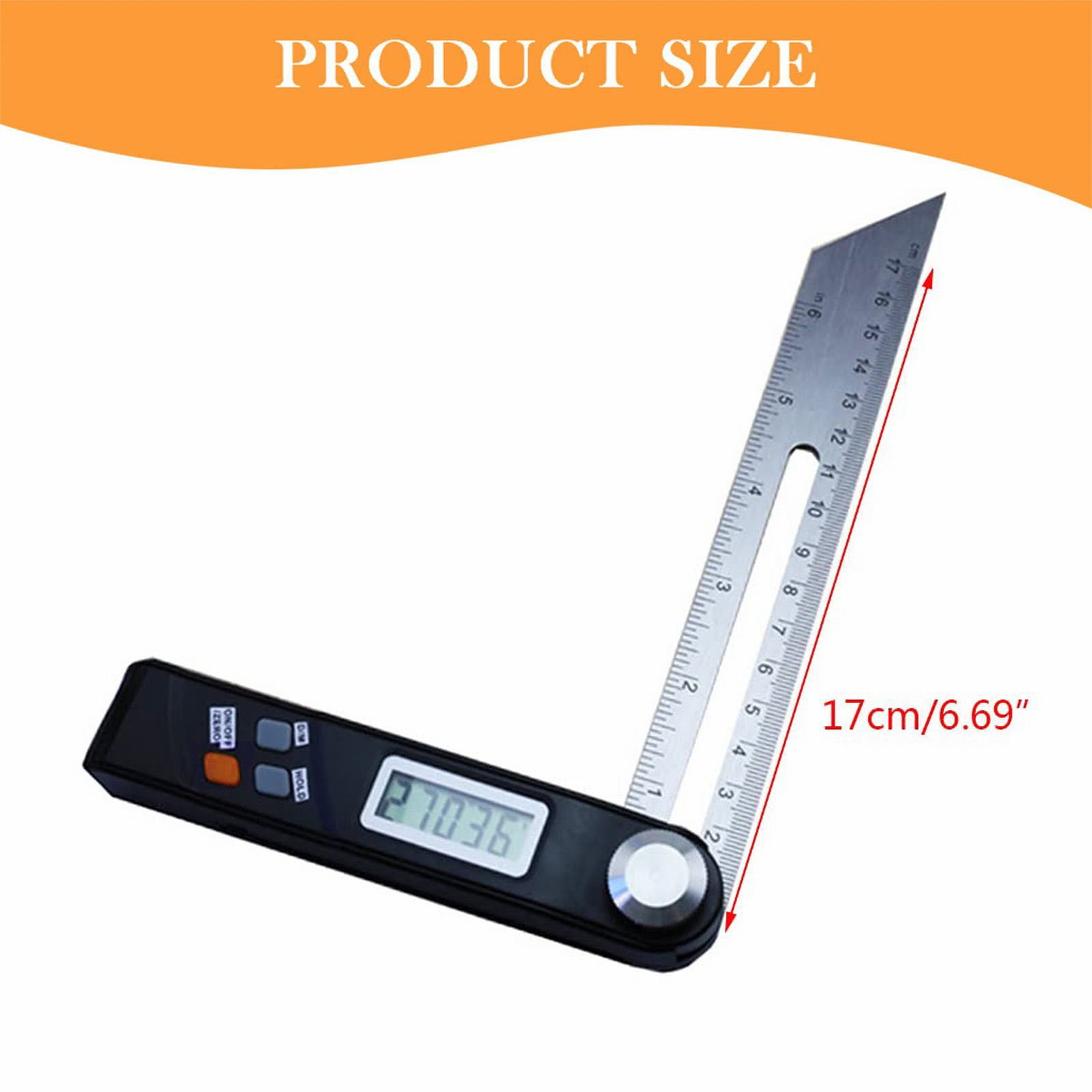 1Pcs Digital Protractor,T-Bevel Gauge & Protractor,Digital Angle Finder with Lcd Display,Digital Display Square Woodworking Measuring Ruler for Woodworking, Metalworking, Construction,White