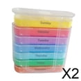 thumbnail image 1 of 2x Pastillero Semanal Estuche Para 7 Días Diario Gran Capacidad Para Guardar Pastillas De Vitaminas, 1 of 7