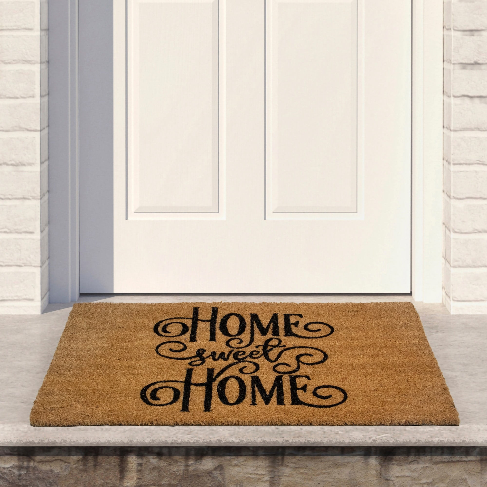Natural Coir Rectangular "Home Sweet Home" Doormat 18" x 30" - 30