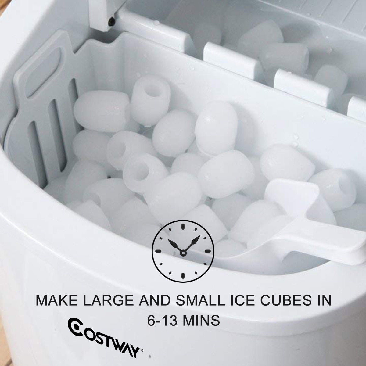 Stakol Portable Compact Electric Ice Maker Machine Mini Cube 26lb/Day Mint  Green