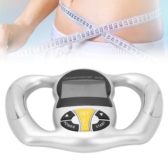 Fat Analyzer, Multi-Function Lose Weight Control Device Handheld Digital Body Fat Measure Device Fat Measuring Instrument with 1 To 9groups for Personal Health