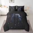thumbnail image 3 of Feelyou Glitter Bear Teens Twin Bedding Sets 7-Piece, Psychedelic Stars Galaxy Bedding Comforter Set, Dreamy Jungle Animal Reversible Sheet Sets, Ultra Soft Bedroom Decor, 3 of 8