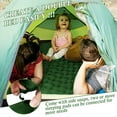 thumbnail image 4 of Portable Inflatable Camping Mattress with Pillow, Foot Pump - Ultra Light Blue, 4 of 5