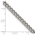 thumbnail image 3 of Auriga Fine Jewelry Stainless Steel Polished 4.5mm 22" Round Curb Chain for Women, 3 of 4