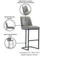 thumbnail image 4 of Manhattan Comfort Serena Counter Stool with Metal Base in Gray, 4 of 11