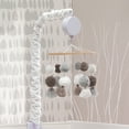 thumbnail image 5 of Lambs & Ivy Signature Pom Pom Musical Baby Crib Mobile - White/Gray, 5 of 6