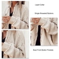 thumbnail image 1 of Chaqueta tipo sobrecamisa de punto gofre para mujer, chaqueta tipo boyfriend con botones y punto gofre, chaqueta con botones para mujer, diseño de última generación, 1 of 4