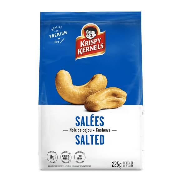 Krispy Kernels Salted cashews 225g, 225g