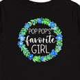 thumbnail image 4 of Inktastic Pop Pop's Favorite Girl Blue Flowers Wreath Girls Long Sleeve Toddler T-Shirt, 4 of 5