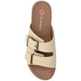 thumbnail image 5 of Journee Womens Cosette Double Strap and Buckle Slip On Flat Sandals, 5 of 10