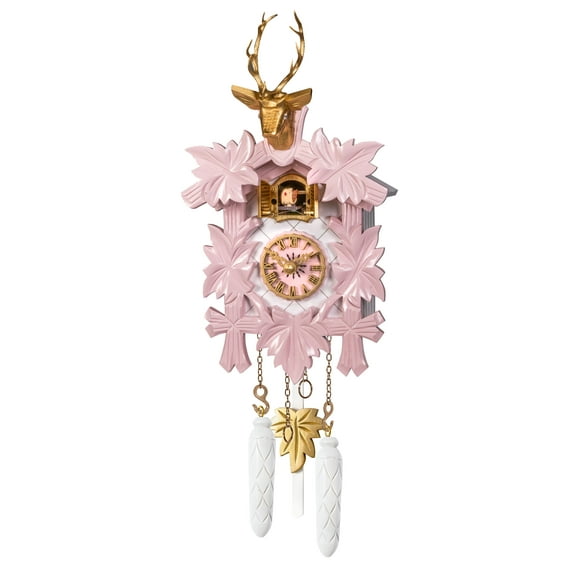 Quartz Cuckoo Clock 5 leaves, bird, with music