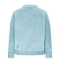 thumbnail image 6 of Miluxas Girl's Fall/Winter Casual Solid Color Long Sleeve Fleece Hooded Jacket Solid Color Sweatshirt Blue 11 Years, 6 of 9