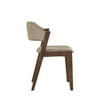 thumbnail image 5 of Weston Home Skovde Modern Walnut Finish Dining Chair, Set of 2, Beige Fabric, 5 of 9