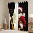 thumbnail image 3 of jejeloiu Lovely Santa Claus Curtains and Drapes,Chic Xmas Gifts Black Out Curtains,Merry Christmas Curtains Pack of 2 (52x63 Each) For Girls Boys,Red Gray Beige Bedroom Decor, 3 of 6