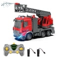 thumbnail image 1 of TFixol 1:14 Scale Remote Control Fire Ladder Truck with Lights, Music, and One-Key Demo, Dual Battery Version, Grey and Red, 1 of 7