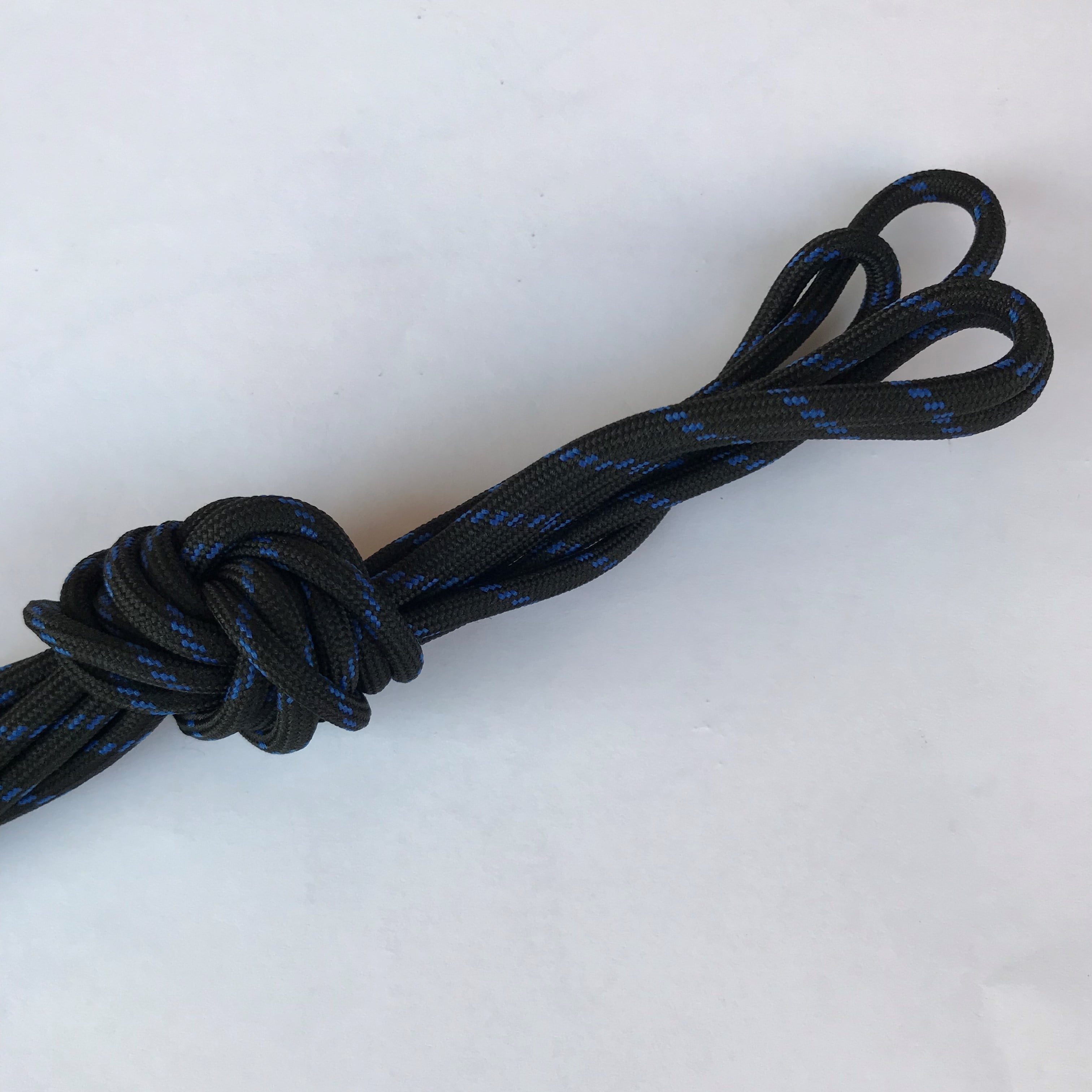 Blue Shoelaces | Black Rope Shoelaces | Rope Shoelaces - Lace Kings 45 inch / Blue/Black