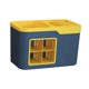 thumbnail image 4 of Caja de condimentos, accesorios, soporte para cuchillos de gran capacidad para condimentos de mesa y cocina azul amarillo 4 rejillas, 4 of 9