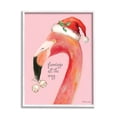 thumbnail image 4 of Stupell Industries Flamingo All The Way Pink Santa Claus Bird, 16 x 20, Design by Stephanie Workman Marrott, 4 of 5