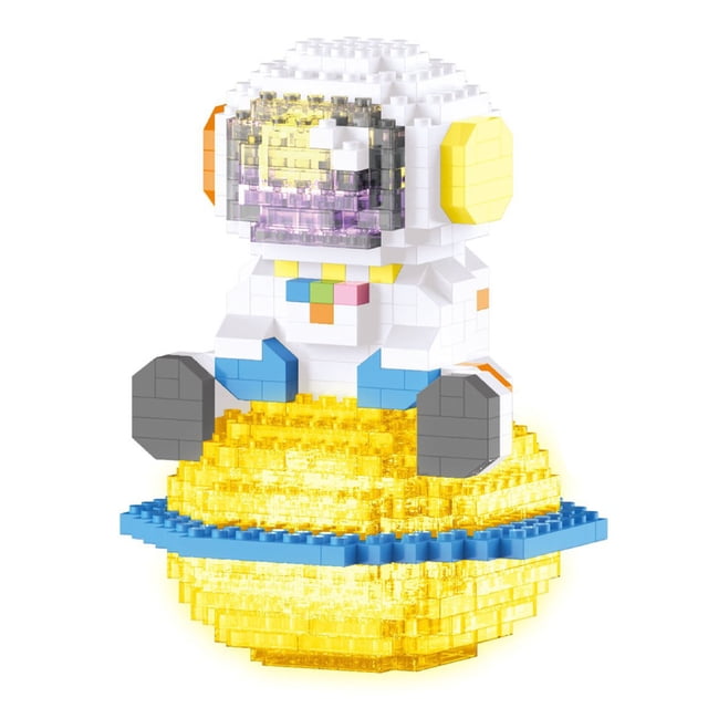 Lindo bloque de construcción, bloques de construcción de astronauta con juguetes de astronauta, bloques de construcción de astronauta con luz de alta capacidad