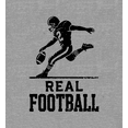 thumbnail image 2 of "Real Football" Sports Back to School Adult Heather Gray Crew Neck Short Sleeve Tee-Large, 2 of 4