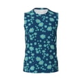 thumbnail image 6 of Lsque Daisies Flowers Print Men's Cotton Blend Sleeveless Muscle Shirts (S-3XL)- Moisture Wicking, Odor Protection, UPF 30+,Large, 6 of 8