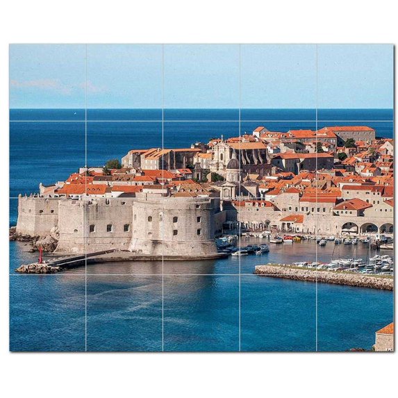 City Ceramic Tile Mural Kitchen Backsplash Bathroom Shower, 400501-S54