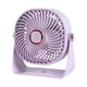 thumbnail image 2 of Ventilador de escritorio USB con pantalla digital | Miniventilador de 3 velocidades y alta potencia para oficina y hogar | Ventilador portátil colgante con cabezal flexible | Blanco, rosa y verde, 2 of 6
