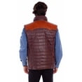 thumbnail image 2 of Scully 2043-154-B-4X Mens Two Tone Yoke Leather Vest, Brown - 4XL, 2 of 2