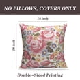 thumbnail image 2 of LALILO Throw Pillow Covers Classic Vintage Flower Accent Art Artwork Cushion Cover 18" x 18", 2 Pack, 2 of 6