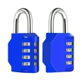 thumbnail image 1 of [2 piezas] Candado de combinación de 4 dígitos, cerradura de combinación impermeable, hebilla de combinación impermeable de acero chapado en metal - Azul, 1 of 5