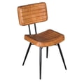 thumbnail image 2 of Camel Side Chairs (2 ), Black Metal Legs - Industrial Dining Option 2pcs With Leg Support Seating, 2 of 2