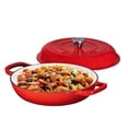 thumbnail image 1 of Bruntmor 3.8 Quart Enamel Cast Iron Dutch Oven - Crock Pot With Loop Handles And Lid - Versatile Cast Iron Skillet With Cover - Shallow Cookware Braising Pan For Casserole Dish - Gradient Red, 1 of 1