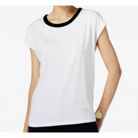 Clothing online white t shirt with black trim quite