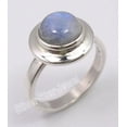 thumbnail image 2 of 925 Solid Silver Amazing Blue Fire Rainbow Moonstone Bestseller Ring Size 8.5, 2 of 3