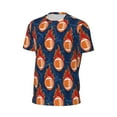 thumbnail image 5 of Rocae American Football and Fire Flames for Men's Mesh Quick-Dry Short Sleeve Workout T-Shirt,Mens Crew Neck Tee Lightweight Soft Classic T Shirts 4X-Large, 5 of 9