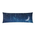 thumbnail image 2 of ABPHOTO Blue Night Sky with Moon Stars Long Body Pillowcase Pillow Cover Pillowslip 20x60 inch, 2 of 2