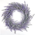 thumbnail image 1 of Corona de flores artificiales, corona de lavanda, primavera verde Artificial, guirnalda para puerta delantera, decoración de pared de ventana, 45cm, 1 of 5