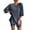 #A06-Navy, variant on Xyxonk Women's Plus Size 2 Piece Tracksuit Outfits Sets Ribbed Knit Sets Short Sleeve Top Casual Shorts Set Loungewear Sets for Women Green M