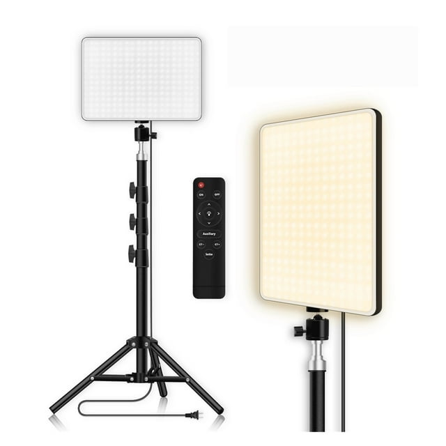 Photo Studio LED 2700k-5700k Video Fill Lamp Light Panel Photography Lighting With Tripod Stand Long Arm For Live Stream ,Easy to Use