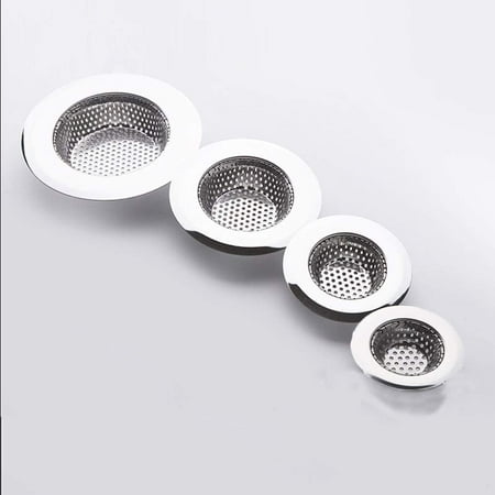 

2PCS Bathtub Drain Strainers Shower Drain Filter Baskets Stainless Steel Drain Hair Catcher for Bathroom Laundry Floor Drain