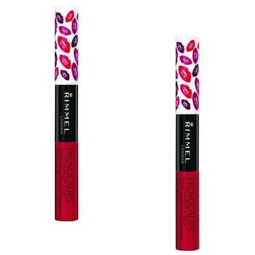 (2 Pack) Rimmel Provocalips 16hr Kissproof Lipstick, Play with Fire, 0.14 Fluid Ounce