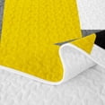 thumbnail image 5 of Castle Fairy Minimalist Overlapping Square Block Twin Quilt Set 2 Pieces,Vintage Mosaic Twin Coverlet Set,Yellow Gray Black,1 Bedspread and 1 Pillowcase, 5 of 7