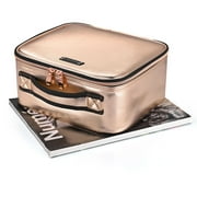 Byootique Small Makeup Case Cosmetic Bag Storage Box Mirror Toiletry Organizer
