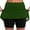 Dark Green, variant on Women's Yoga Sport Mini Skirts Casual Solid Color Tennis Pocket Tummy Control Short Army Green Skirt L