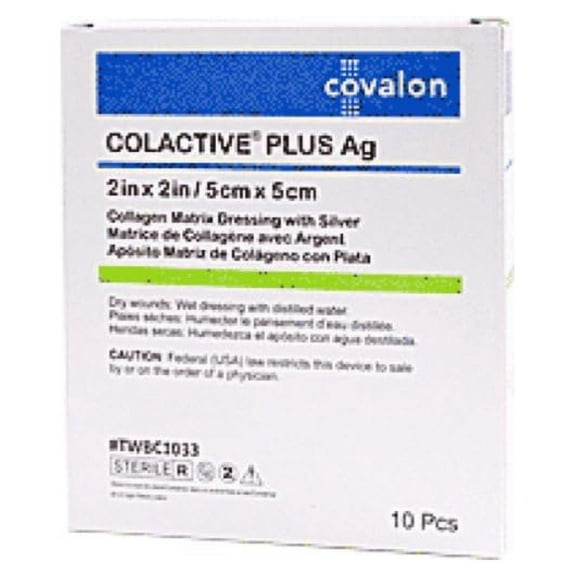 ColActive Silver Dressing 2" x 2" Latex-Free (Box of 10 Each)
