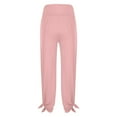 thumbnail image 6 of BiZtdJrK Yoga Pants for Women Loose Fit Wide Leg Pants High Waisted Workout Pants Solid Casual Jogger Trousers Buttery Soft Sweatpants Lightening Sale Pink L, 6 of 9