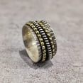 thumbnail image 5 of Wide Spinner Band, Meditation Ring, 925 Sterling Silver Ring, Spinning Thumb Ring, Two Tone Ring, Fidget Ring, Handmade Jewelry, Christmas Oxidized, Womans Band Ring, Anxiety Ring, Mans Band Gifts, 5 of 6