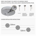 thumbnail image 3 of 36" Modern Wave LED Crystal Chandelier Pendant Light, Adjustable Color Temp 3000K-6000K, Height Adjustable Ceiling Fixture for Living Room & Luxury Spaces, 3 of 9