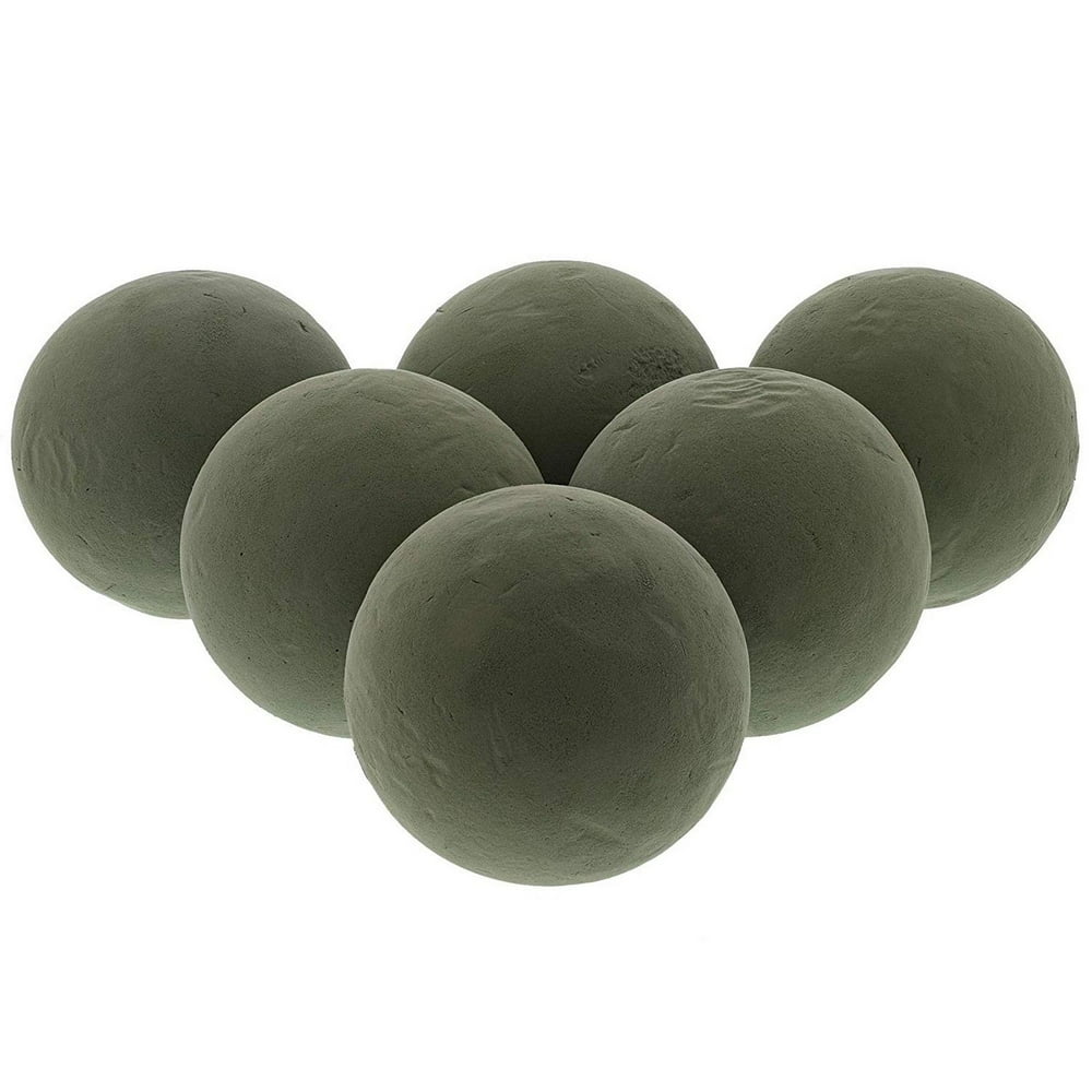 6Pack Floral Wet Foam Sphere for Fresh Flowers, 4.5 inches Walmart