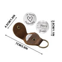 Pocket Stainless Steel Coin with Leather Case for Emotional Support - Unique Engraving Gift for Family and Loved Ones, Perfect for Reminders of Love and Support